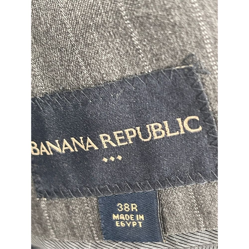 Banana Republic Blazer Suit Jacket‎ Men Size 38 Gray Stripe - Picture 10 of 11